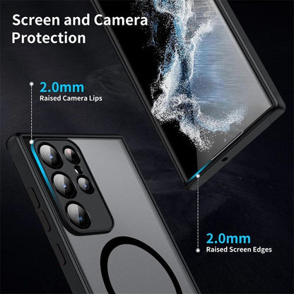 For Samsung Galaxy S25 Ultra S24 S23 S22 Frosted Case Mag Safe Shockproof Cover