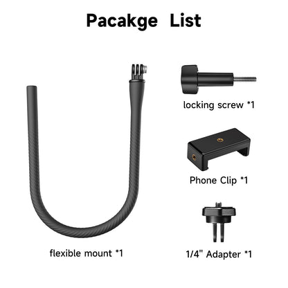 1 Pcs Phone Holder Clip Stand Flexible Mount For Gopro For Insta360 Go3 Camera