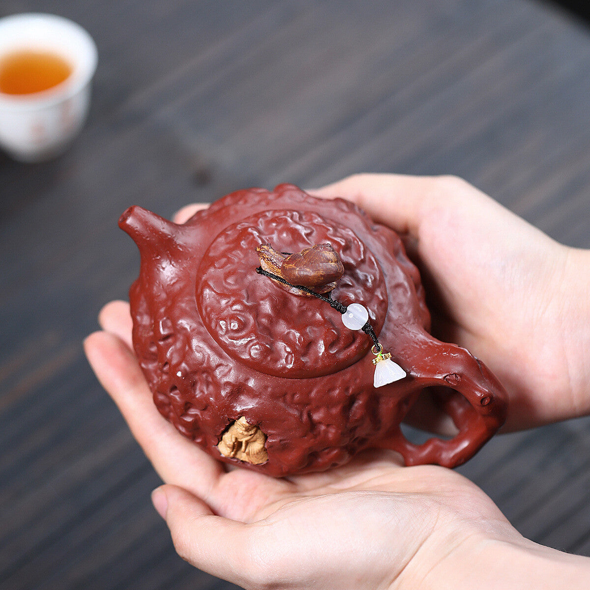 Full Handmade Tea Pot Real Yixing Zisha Dahongpao Clay 9 Infuser Hole Master Pot