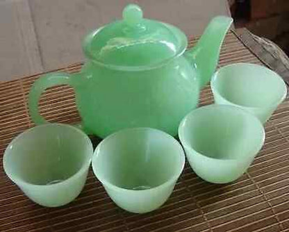 Afghanistan White Jade Teapot Kungfu Teapot Tea Set