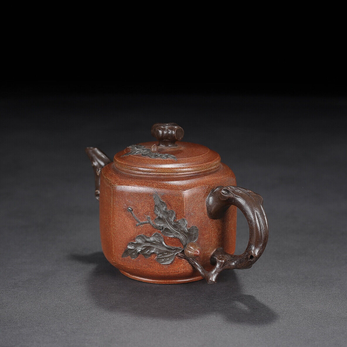 Chinese Yixing Zisha Clay Handmade Exquisite Teapot （六方 底款：蒋蓉）