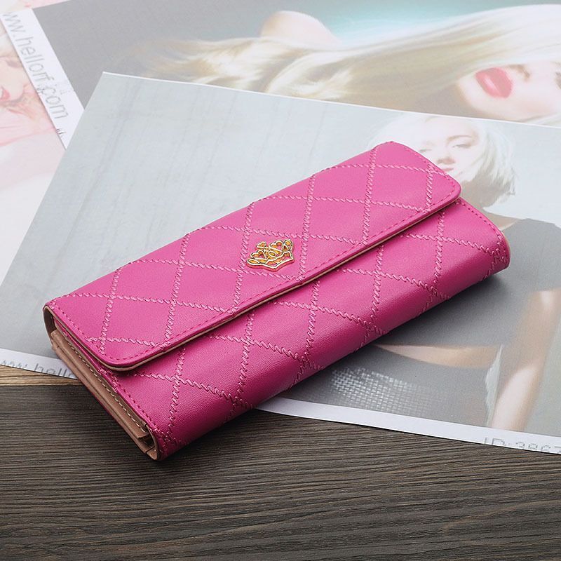 Wallets Purse Plaid Synthetic Leather Long Wallet Hasp Phone Money 19*10*3CM Bag