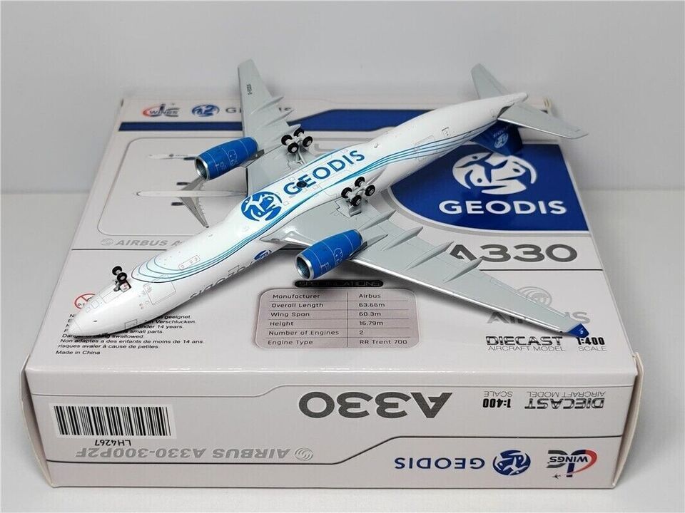 1:400 JC WINGS GEODIS AIRBUS A330-300F Airfreighter Plane Diecast Aircraft Model