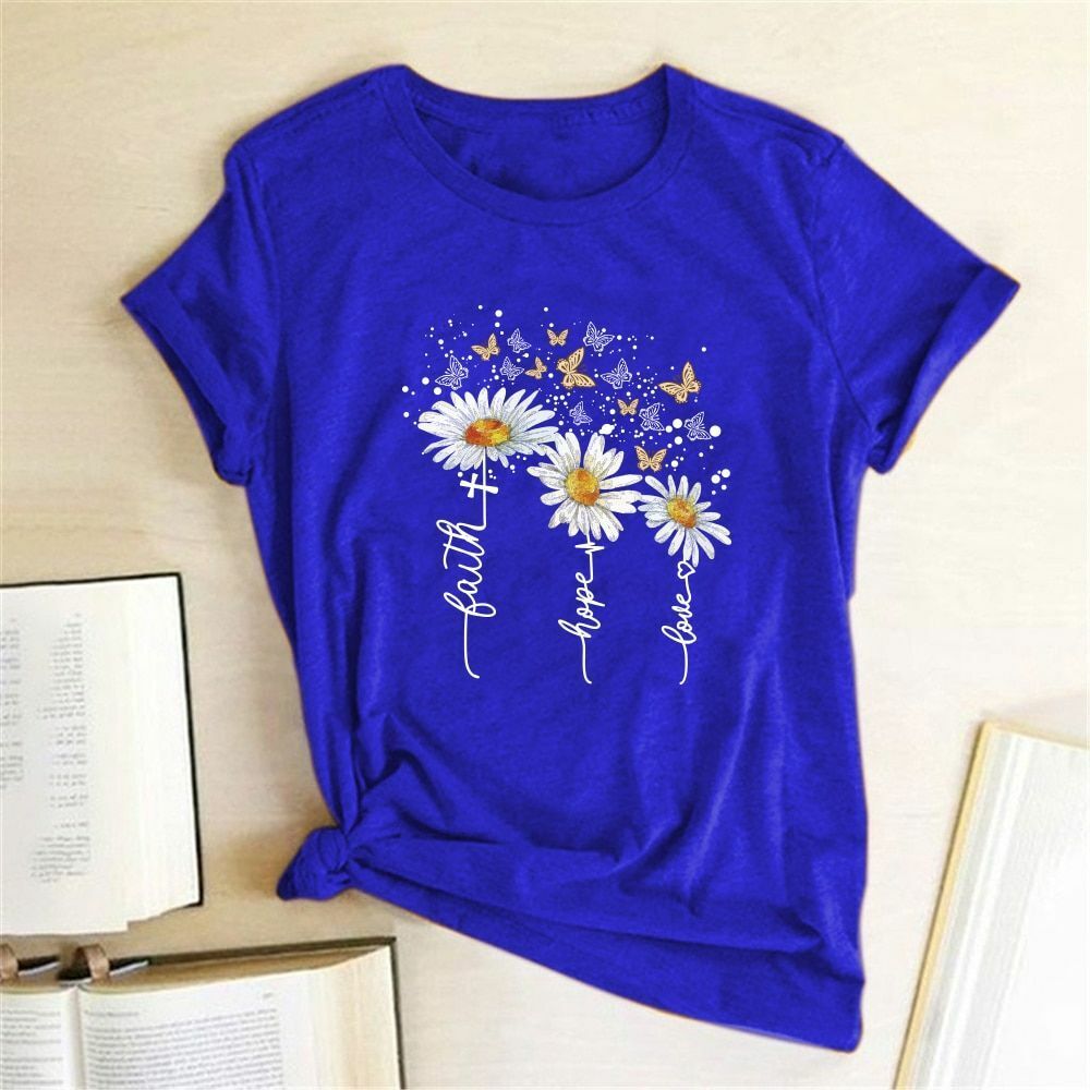 Women T-shirt Print Short Sleeve Casual Tee Short Regular Broadcloth Cotton XXL