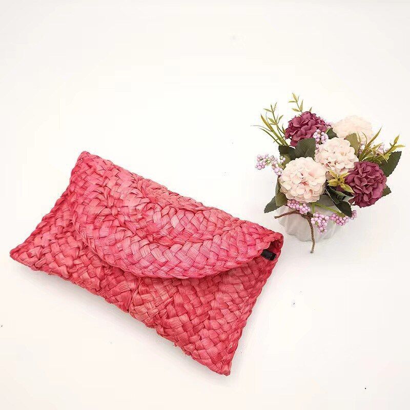 Woven Bag Clutch Bag Large-clip Handmade Bag Mobile Phone Coin Purse 27*16*2CM