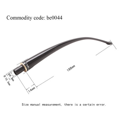 Acrylic Pipe Stem 9mm Bent Long Stem Pipe Mouthpiece for Churchwarden Pipe