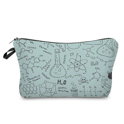Polyester Printed Bag Makeup Traveling Case Toiletry Kit Cosmetic Storage Purse