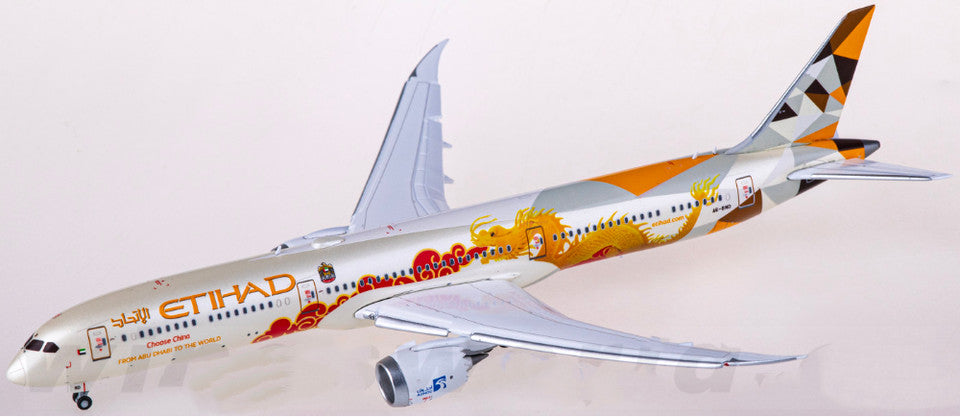1:400 JC Wings ETIHAD BOEING 787-10 Passenger Airplane Flap Down Diecast Model