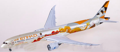 1:400 JC Wings ETIHAD BOEING 787-10 Passenger Airplane Flap Down Diecast Model