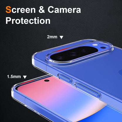 Silicone Clear for Google Pixel 10/10 Pro Case. Soft Slim-Fit Transparent TPU Si