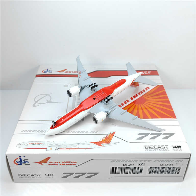 1:400 JC Wings AIR INDIA BOEING B777-200LR Passenger Airplane Diecast Model