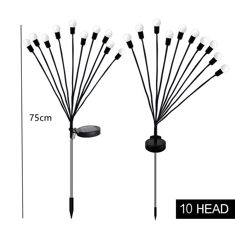 Solar Firefly Garden Light Swaying Outdoor Landscape Lamp Bulb Christmas Decor
