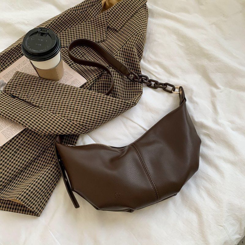 Soft Synthetic Leather Handbag Vintage Crossbody Bag Shoulder Purse 35*17*6 CM