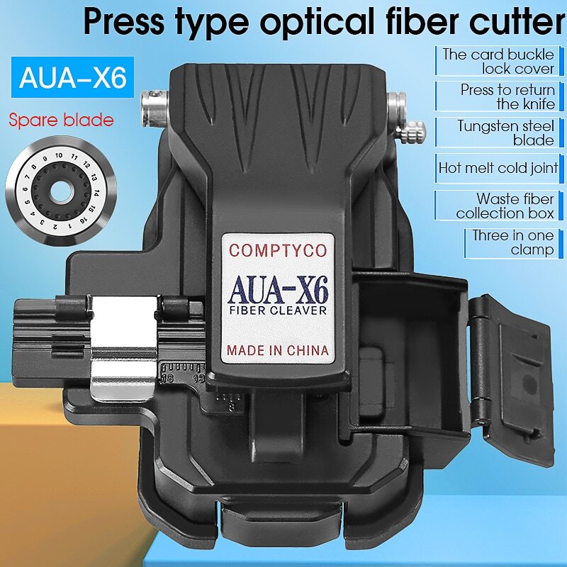 FTTH High-precision AUA-X6 for Cold Joint/hot Melt Optical Fiber Cleaver Machine