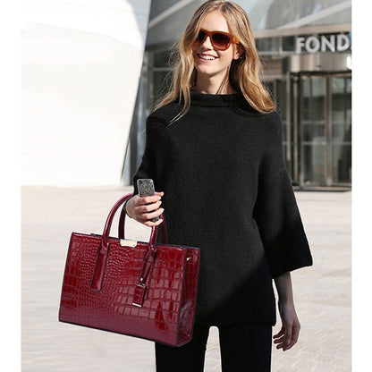 Luxury Bags Crocodile Pattern Shoulder Bag Synthetic Leather Woman Bag Accessory