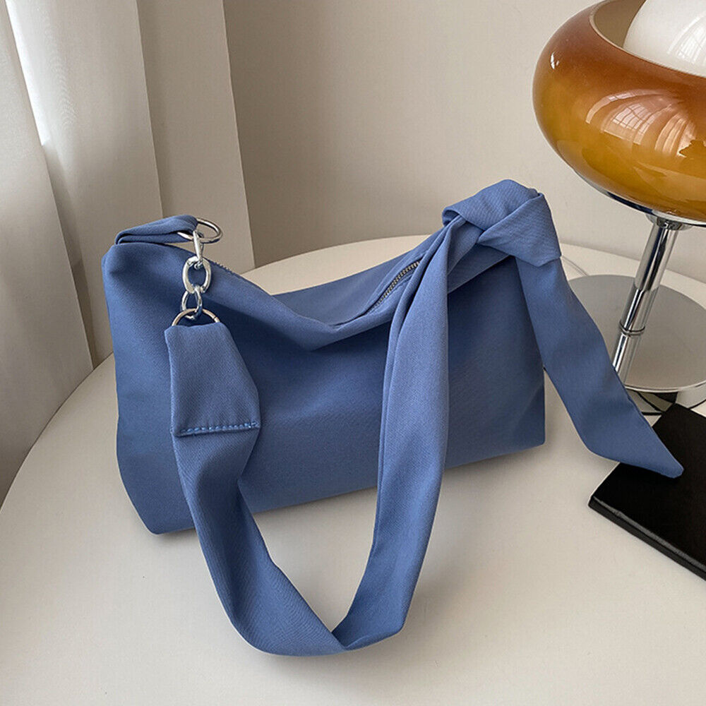 Knotted Straps Underarm Bag Large Capacity Nylon Handbag Crossbody Shoulder Bag