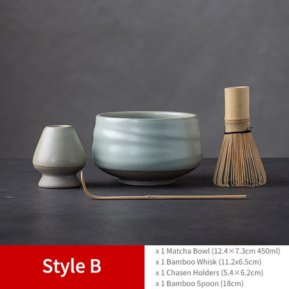 Embersceramic 4pcs/set Ceramic Matcha Set- Gift Set