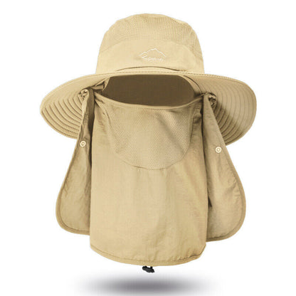 Unisex UV Protection Face Neck Cover Sun Hat Sport Breathable Hiking Fishing Hat