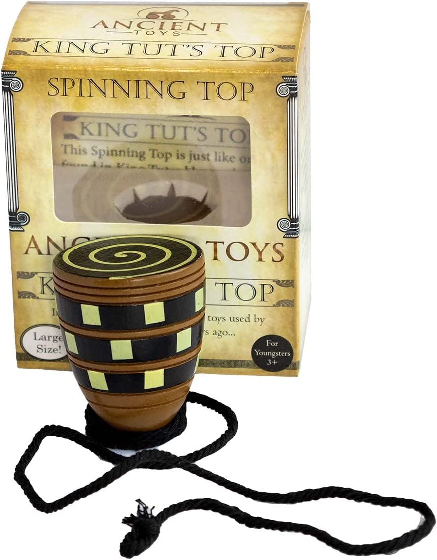 Handcrafted Wooden Spinning Top Children Toys Gift Box with Spinning String