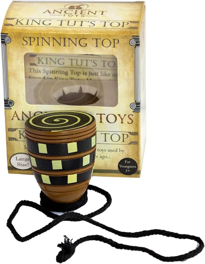 Handcrafted Wooden Spinning Top Children Toys Gift Box with Spinning String