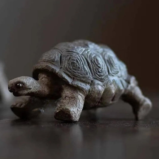 Purple Sands Rich Tortoise Tea Pet Sculpture 6.8cm Tea Statue Kung Fu Teaware