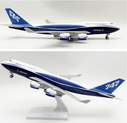 30CM BOEING 747-400 Passenger Plane Airplane Landing Gear Resin Aircraft Model
