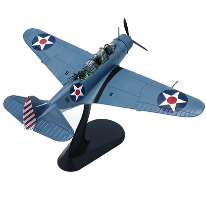 1/72 American TBD Torpedo Bomber Alloy Aircraft Model Military Airplane Craft