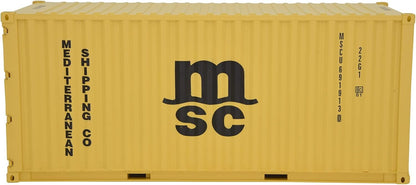 1:20 MSC 20GP Shipping Container Model Abs Resin & Wood Toy Home Decoration Gift
