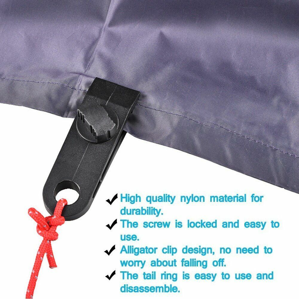 5/10/15 PCS Tarpaulin Clips Tent Canopy Buckles Outdoor Wind Rope Clamps Camping