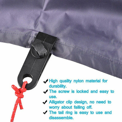 5/10/15 PCS Tarpaulin Clips Tent Canopy Buckles Outdoor Wind Rope Clamps Camping