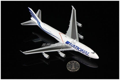 1:400 JC Wings NATIONAL BOEING 747-400 Passenger Airplane Diecast Aircraft Model