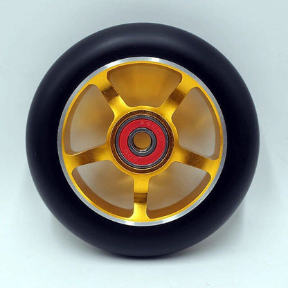 4pcs Stunt Scooter Wheels 100mm Aluminum Alloy Hub High-elastic PU Skates Wheels