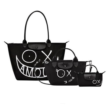 Dumpling Shape Tote Bag Shoulder Purse Waterproof Nylon Handbag Travel Handbags