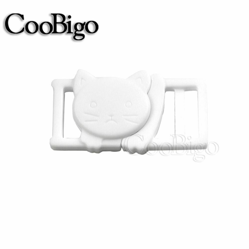 Cat Head Plastic Side Release Buckle Clips Outdoor Backpack Pet Collar 12pcs