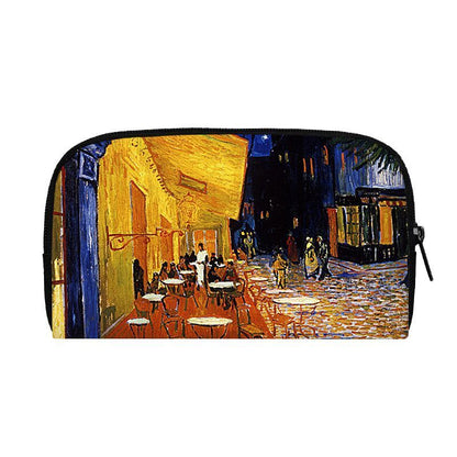 Oil Painting Sunflower Starry Night Wallet Women Purse Credit Card Phone Holders