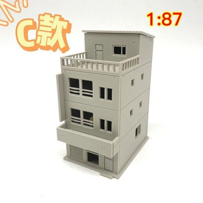 1/64 1/87 1/150 S HO Scale Buildings Train Railway Layout Model House