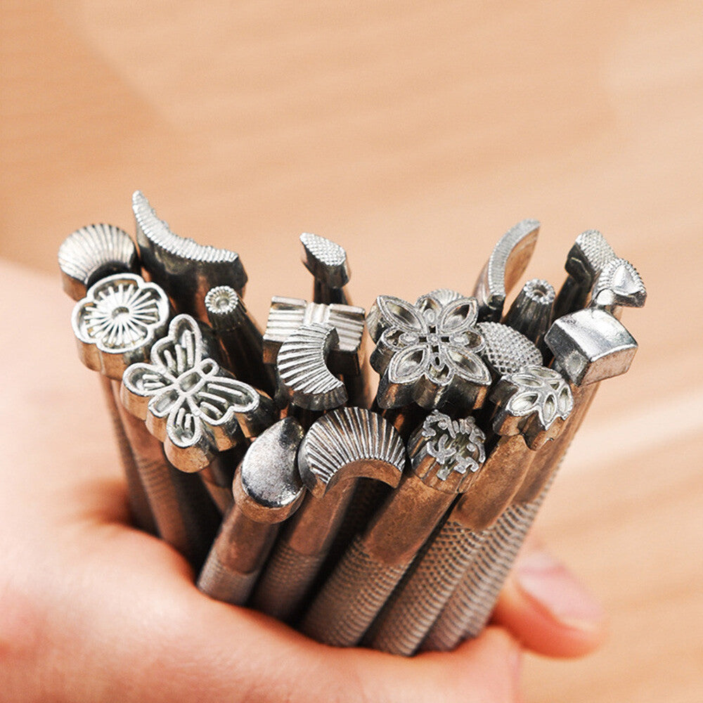 20pcs Embossing Printing Sculpting Art Texture Butterfly Flower DIY Pottery Tool