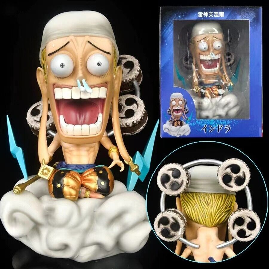 Anime One Piece Thor Enel PVC Action Figure Small Statue Model Dolls Kids Toys