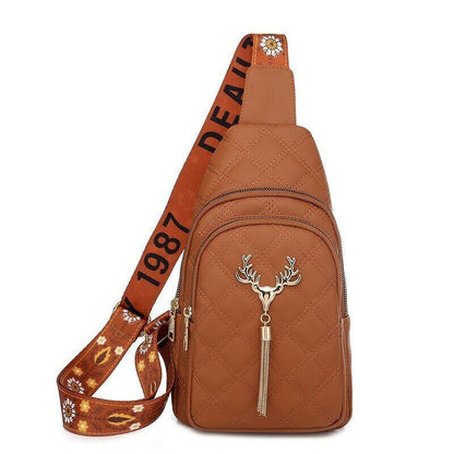 Tassels Women Crossbody Bags Chest Bag PU Waist Belt Bag Handbag