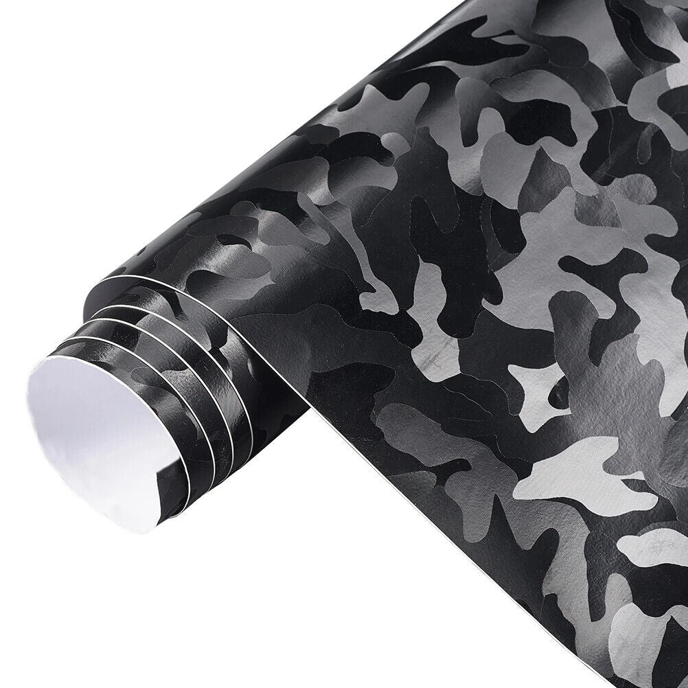 Car Styling Stickers PVC 3D Ghost Black Camouflage Vinyl Wraps Motorcycle Decals