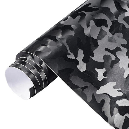 Car Styling Stickers PVC 3D Ghost Black Camouflage Vinyl Wraps Motorcycle Decals