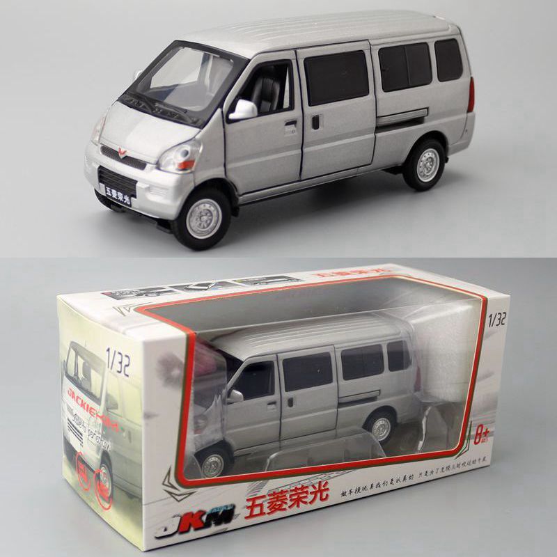 1:32 Diecast Wuling Glory Van Metal Car Model Toy Door Open Sound Light Gift