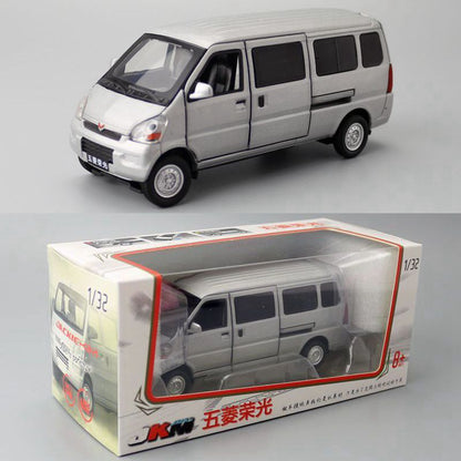 1:32 Diecast Wuling Glory Van Metal Car Model Toy Door Open Sound Light Gift