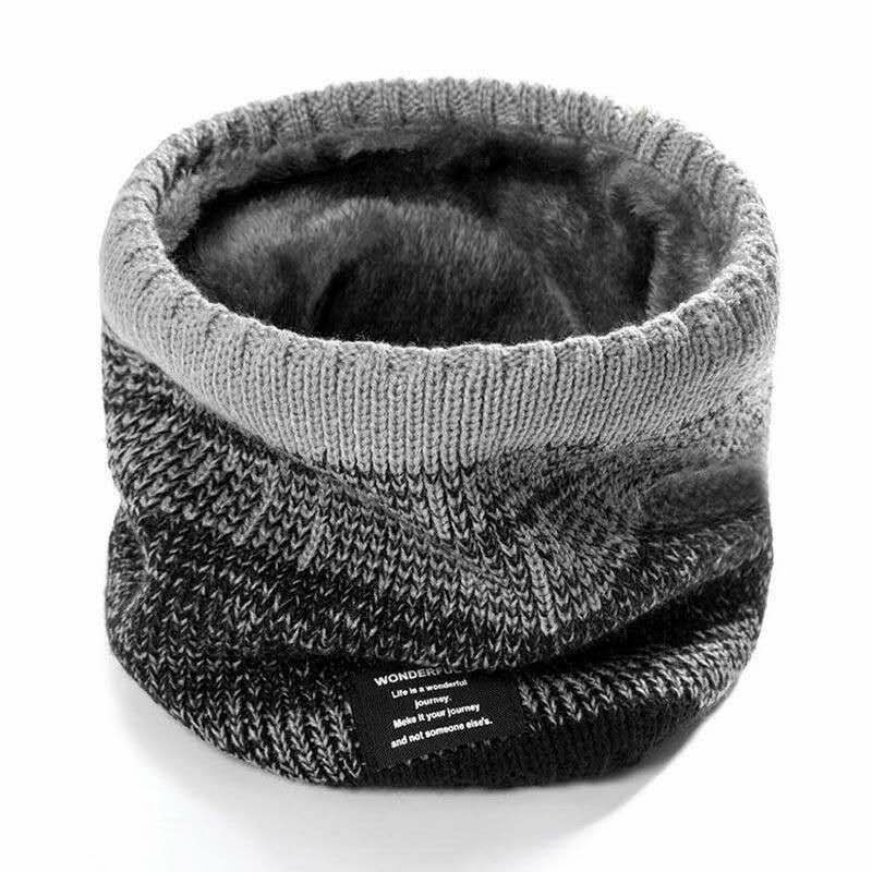 Winter Hiking Scarf Bandana Mask Cashmere Knitted Neck Warmer Face Fleece Shawl
