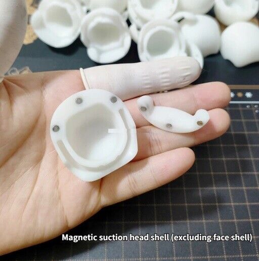 Pottery Clay Tools Resin Empty Shell Dolls Heads Magnetic Suction Insertion Type