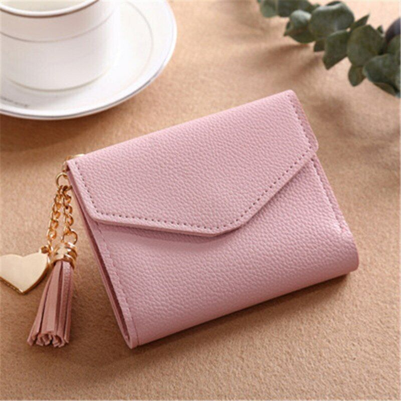 Women Wallet Purse Cash Clip Billfold Card Clamps Female Mini Handbag Coin Purse