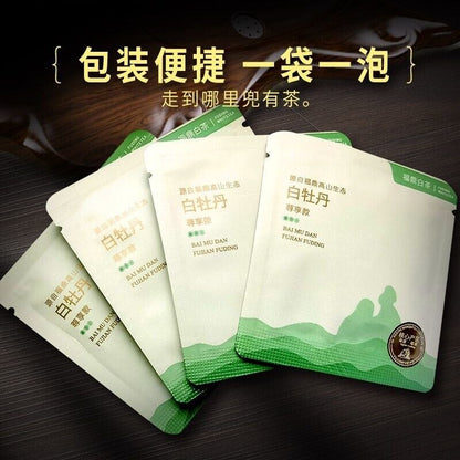 Premium Bai Mu Dan White Poney White Green Tea Flower Tea Compressed Brick Tea