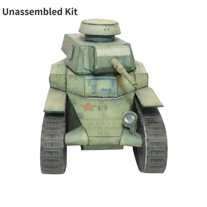 DIY 1/35 Soviet MS-1 S Escort Tank 3D Paper Model Tank Paper Model Unassembled