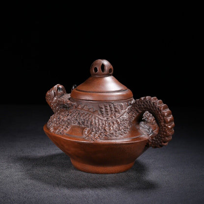 Chinese Yixing Zisha Clay Handmade Exquisite Teapot（龙珠 底款：时大彬）