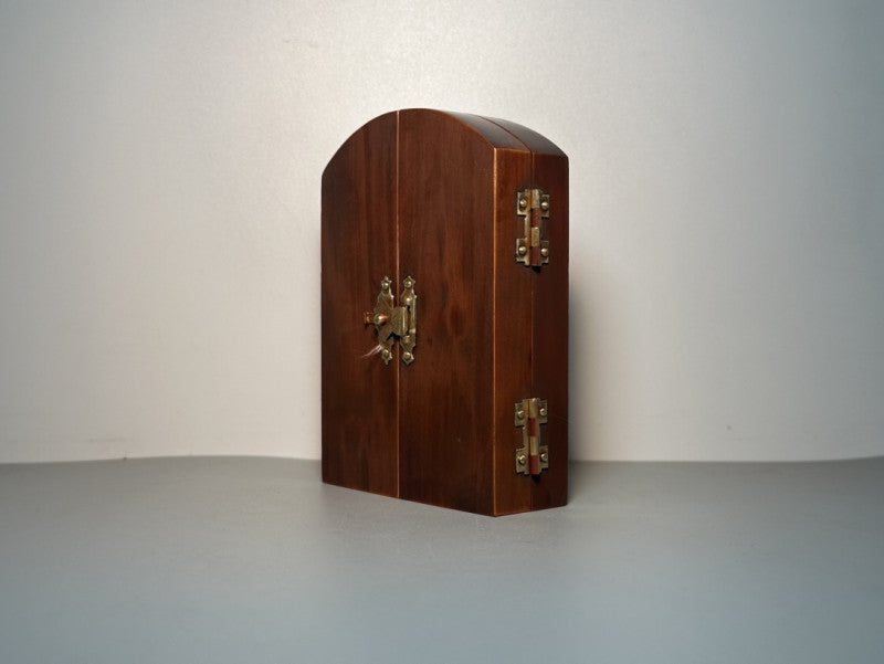 Chinese Medicine Buddha Three Open Box wood Carving Decoration